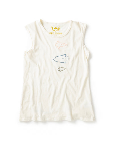 Sleeveless Organic Cotton Tee- A Friend Sharpens A Friend