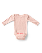 Load image into Gallery viewer, Organic Baby Onesie- Jesus Loves Me Embroidered on Blush Pink