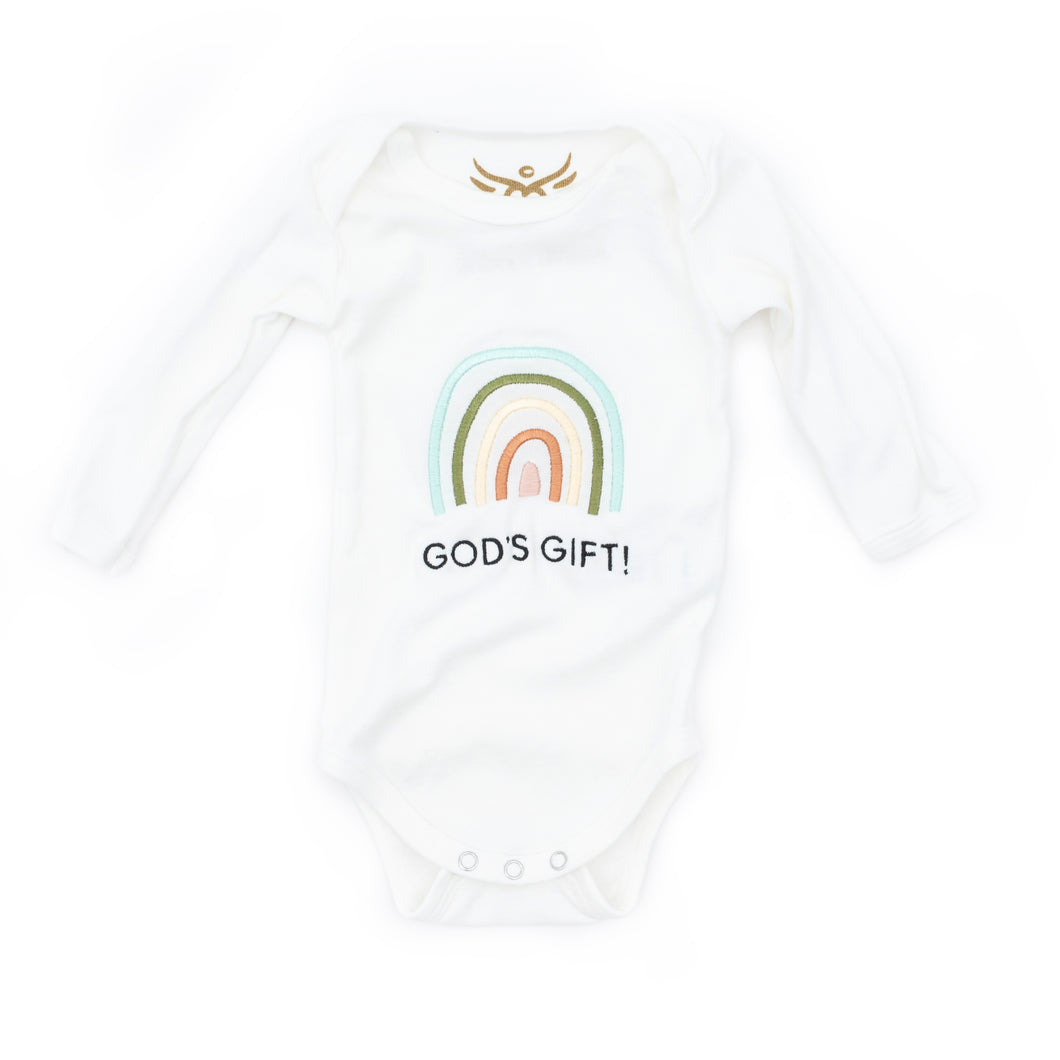 Organic Baby Onesie- God's Rainbow