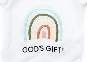 Organic Baby Onesie- God's Rainbow