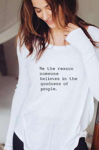 Be The Reason Long Sleeve- White
